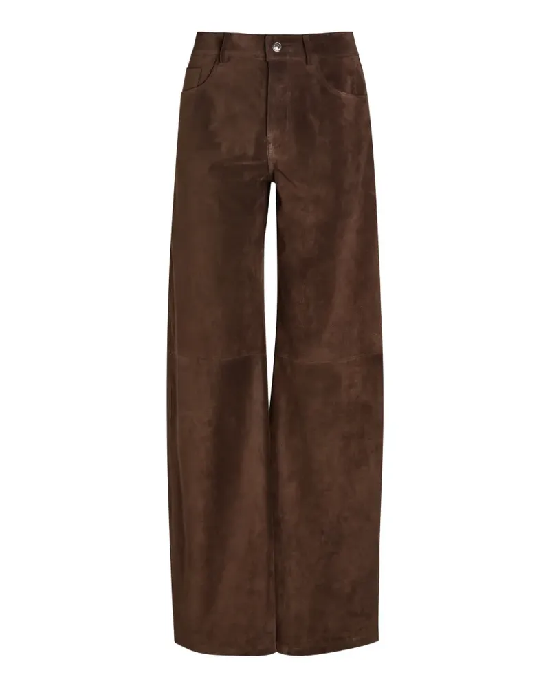 ARMARIUM Luke wide-leg suede trousers - Braun Braun