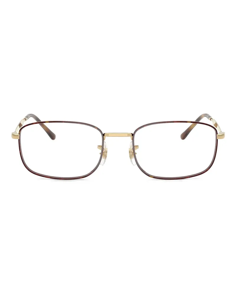 Ray Ban Eckige Brille aus Metall - Braun Braun