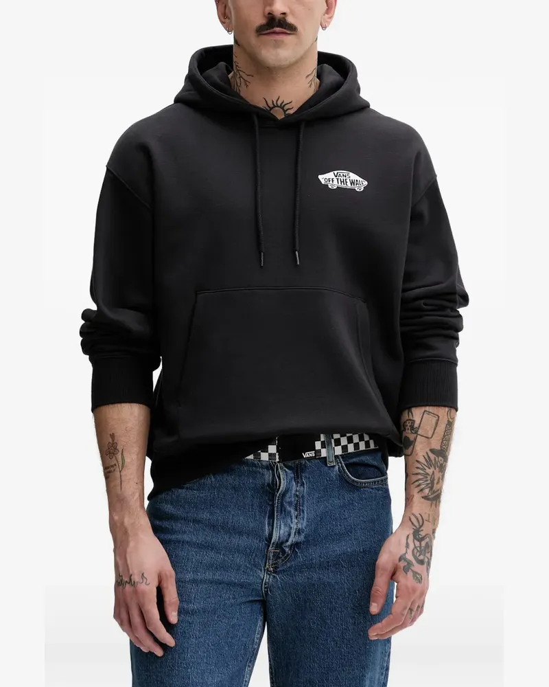 Vans logo-print drawstring hoodie - Schwarz Schwarz