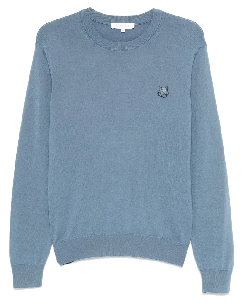 Kitsuné Pullover mit Bold Fox Head-Patch - Blau Blau