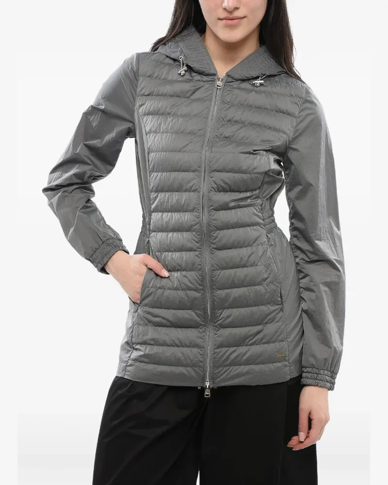 Woolrich quilted hooded jacket - Grau Grau