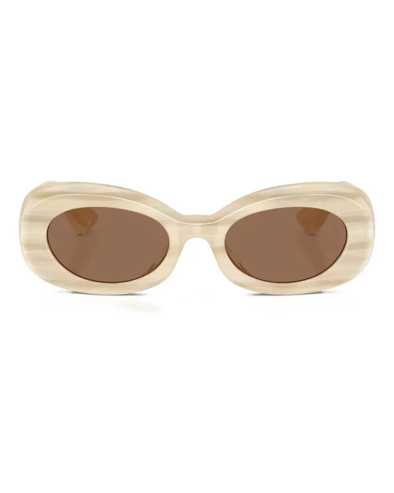 Oliver Peoples 1992C oval-frame sunglasses - Nude Nude