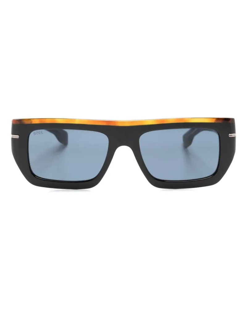 HUGO BOSS 1502/S Sonnenbrille mit eckigem Gestell Schwarz