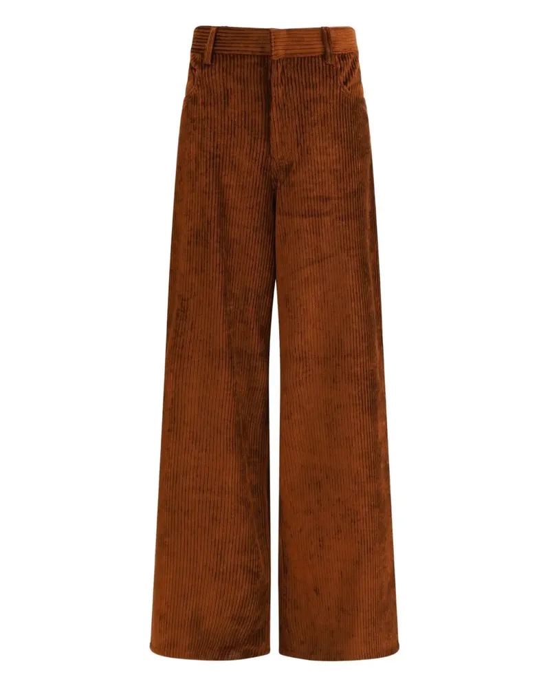 Petar Petrov Cordhose mit weitem Bein - Braun Braun