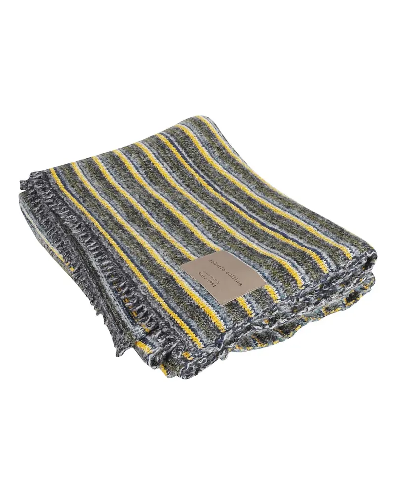 Roberto Collina striped blanket - Grau Grau