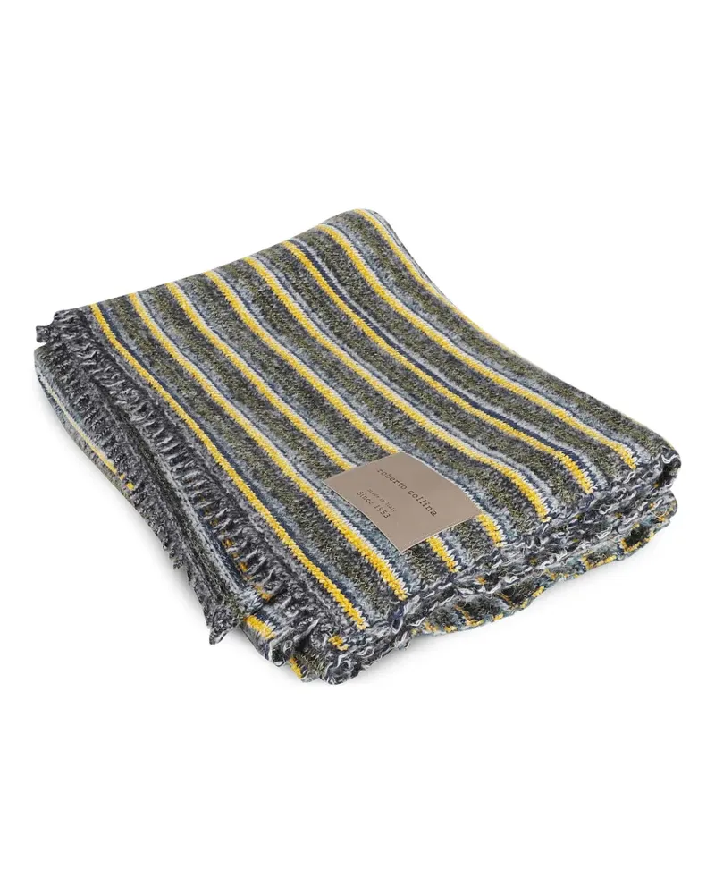Roberto Collina striped blanket - Grau Grau