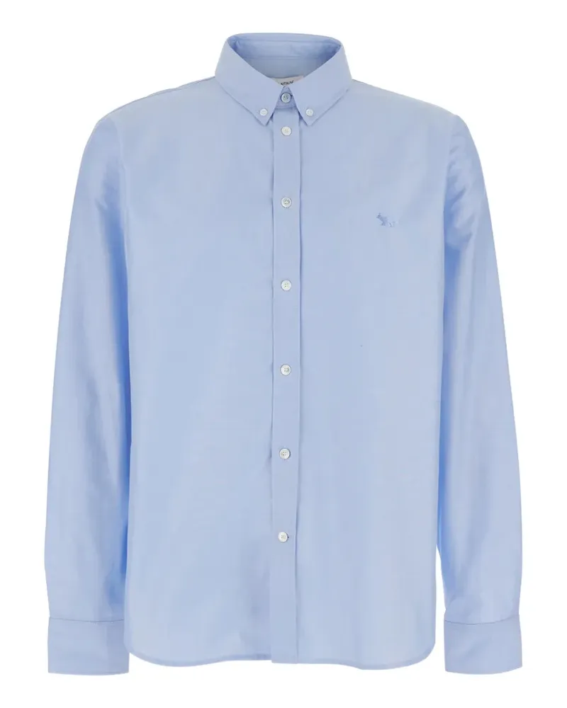 Kitsuné embroidered buttoned shirt - Blau Blau