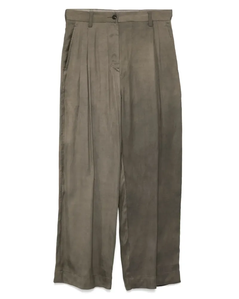 Ziggy Chen Collagierte Hose mit weitem Bein - Grün Grün