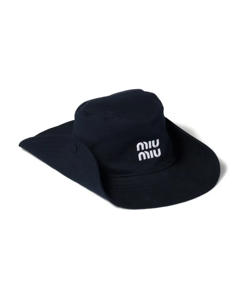 Miu Miu Drill Mütze - Blau Blau