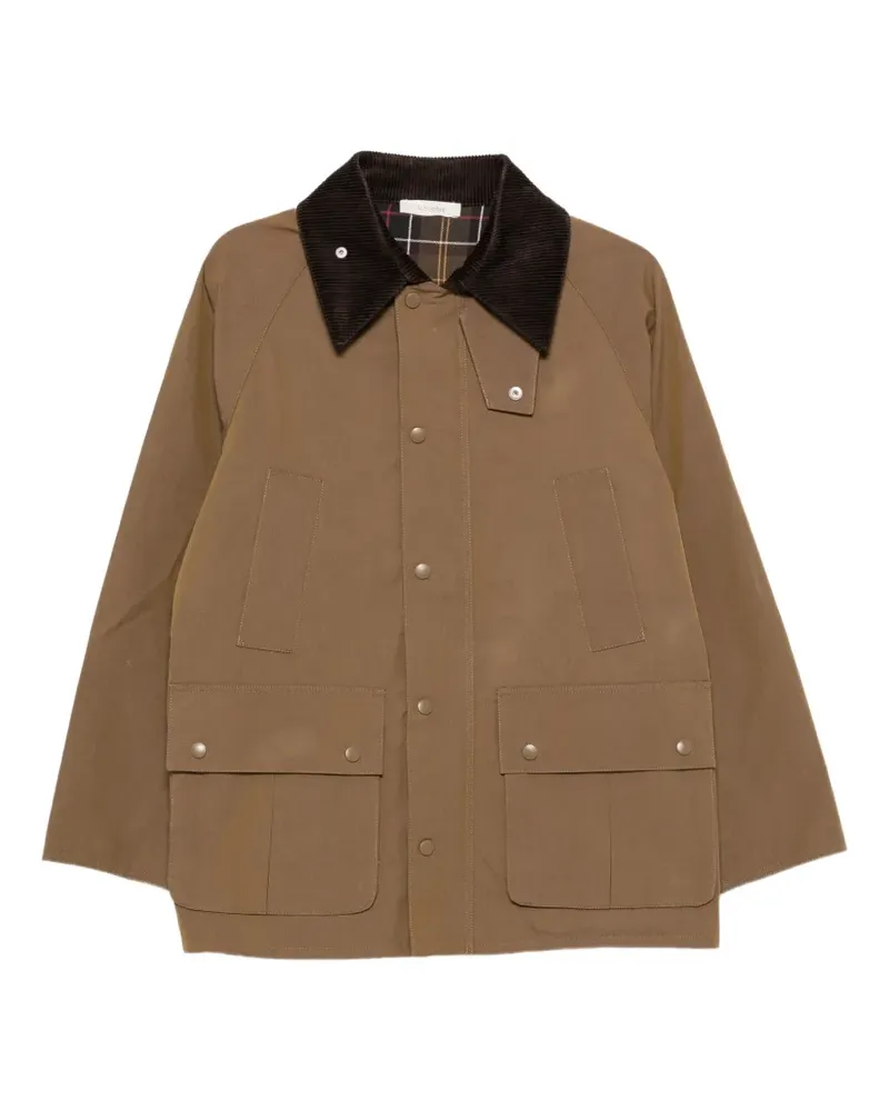 JcSophie Palma corduroy-collar flap-pocket jacket - Braun Braun