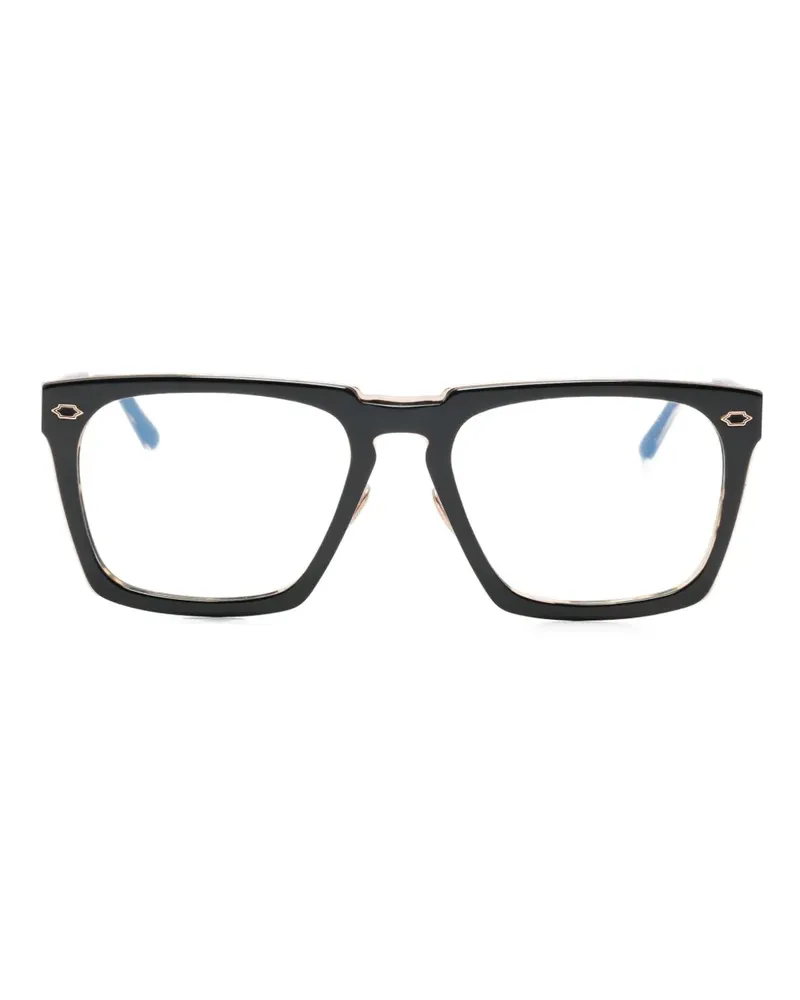 Leisure Society Lugano Sonnenbrille mit eckigem Gestell - Schwarz Schwarz