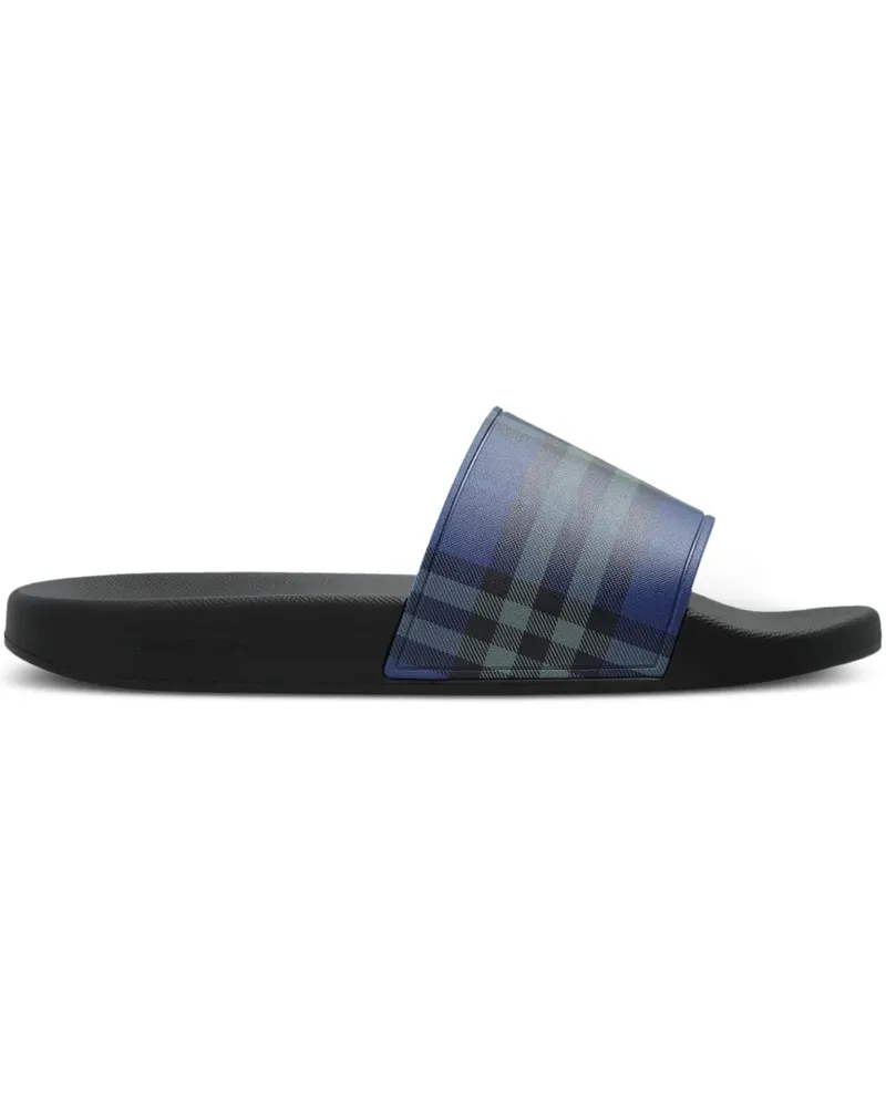 Burberry check flip-flops - Blau Blau