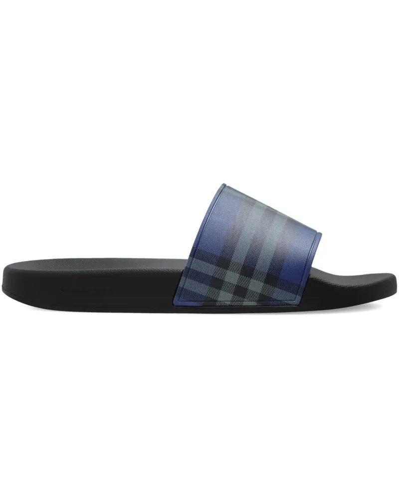 Burberry check flip-flops - Blau Blau