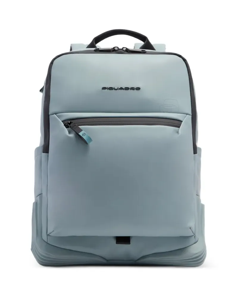 Piquadro Wasserabweisender Rucksack mit Logoplakette - Blau Blau