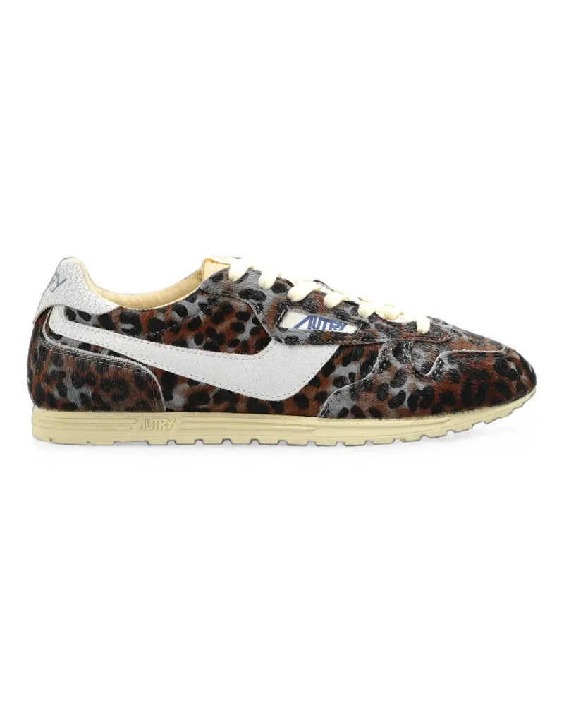 AUTRY Windspin leopard-print sneakers - Braun Braun