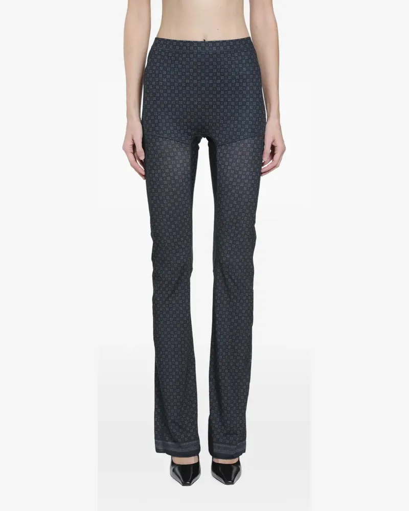 Charlotte Knowles Halcyon geometric-print trousers - Blau Blau