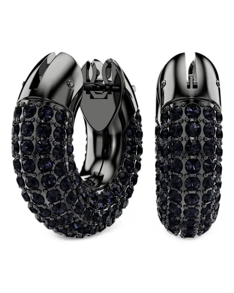 Swarovski Dextera Creolen mit Kristallen - Schwarz Schwarz