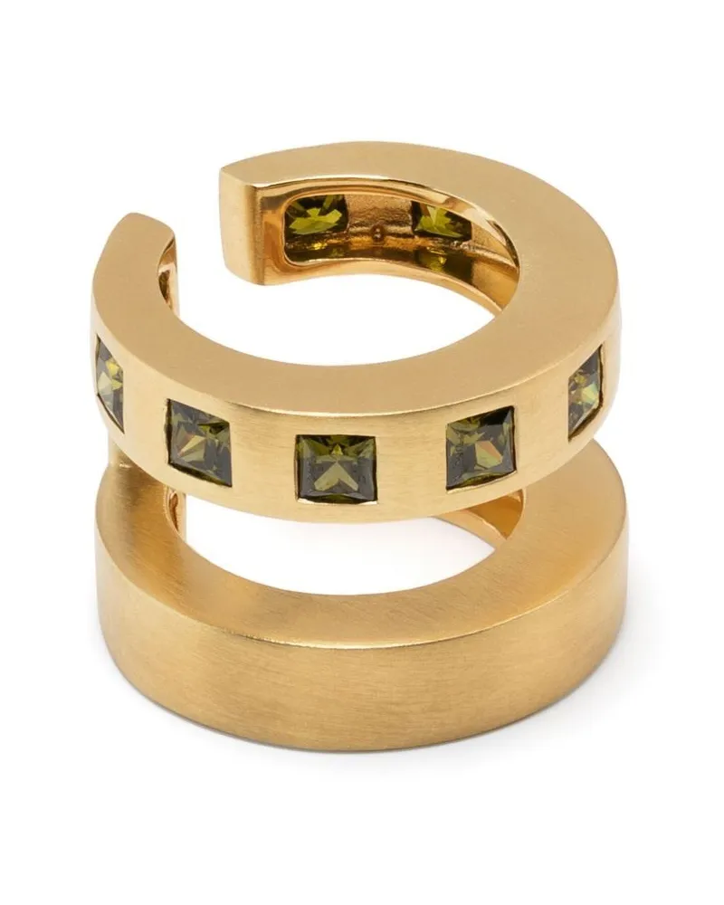 Tom Wood Doppelte Ear Cuffs mit Zirkonia - Gold Gold
