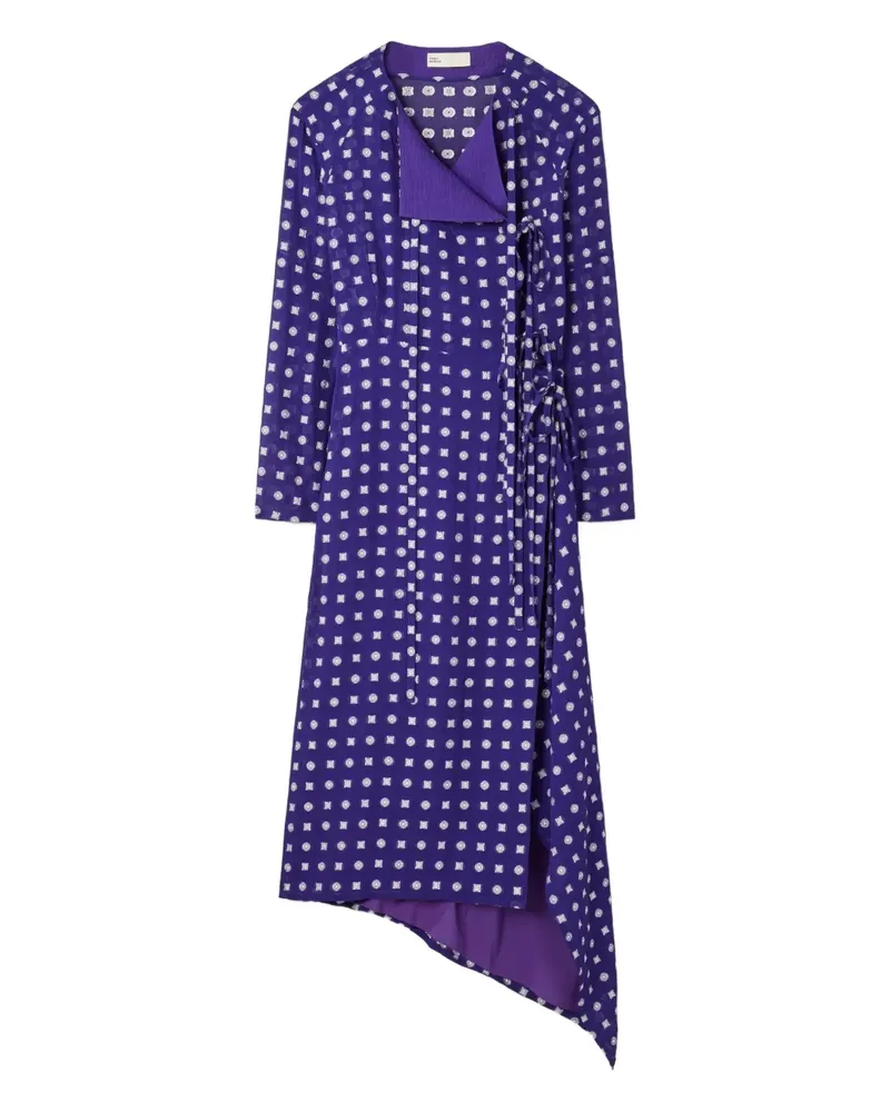 Tory Burch Gepunktetes Wickelkleid - Violett Violett
