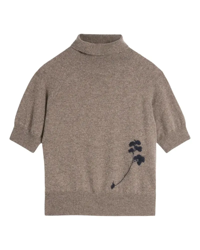 Zanone embroidered high-neck sweater - Braun Braun