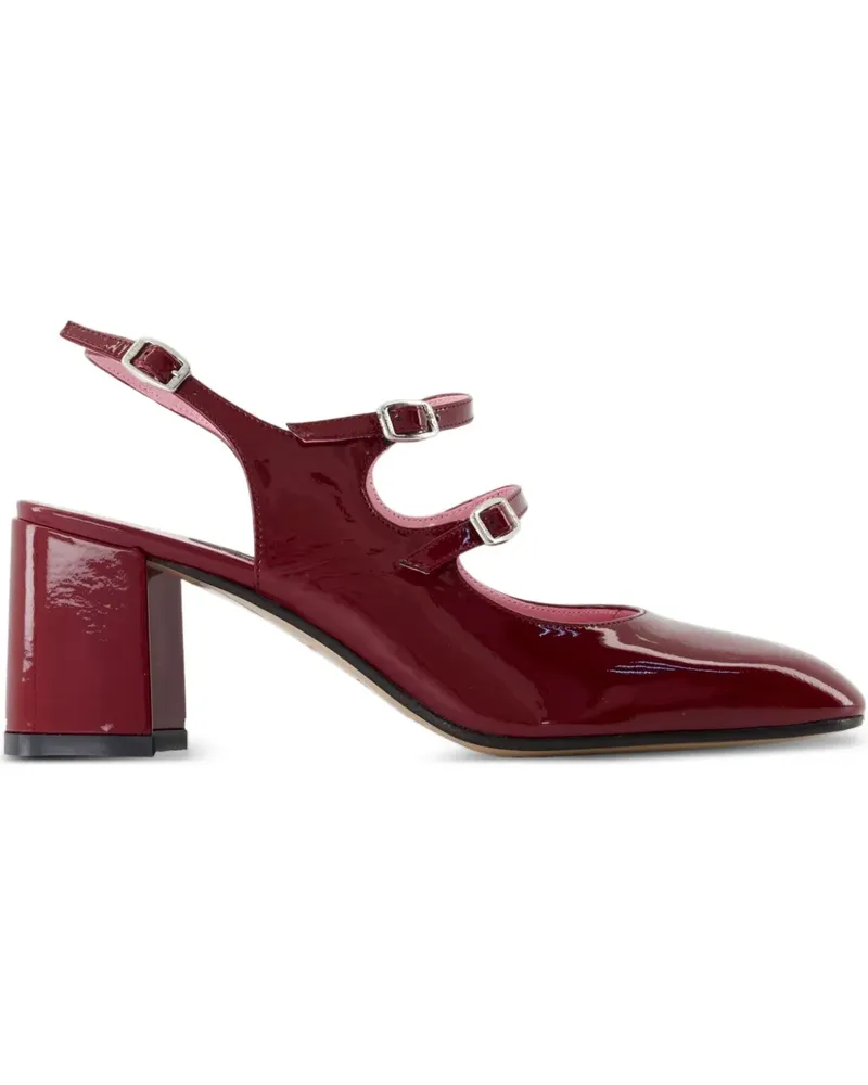 Carel Banana Pumps mit Lackleder-Schnalle 50mm - Rot Rot