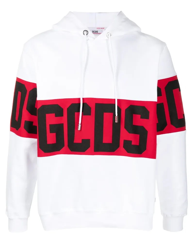 GCDS Hoodie mit Logo-Print - Weiß Weiß