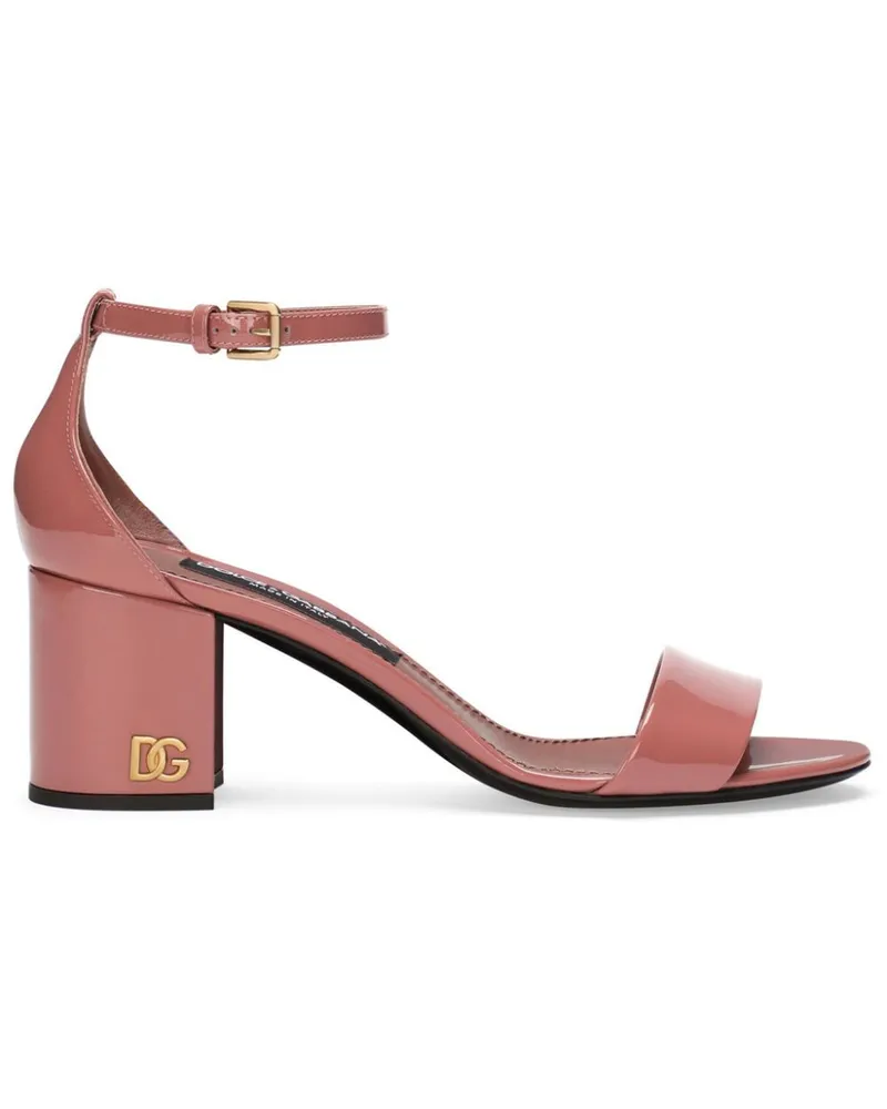 Dolce & Gabbana DG Sandalen aus Lackleder - Rosa Rosa