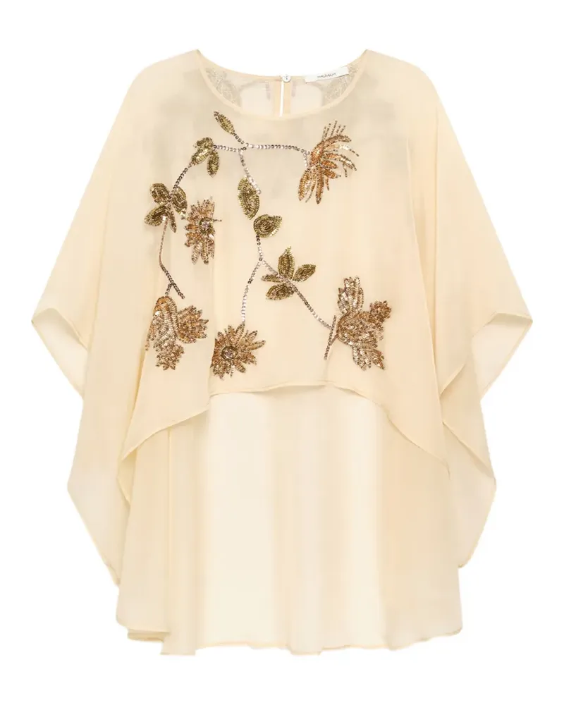 Maliparmi beaded embroidered cape - Nude Nude