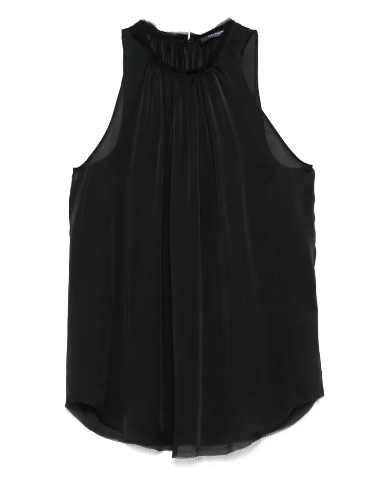 Balmain Bluse aus Seide - Schwarz Schwarz