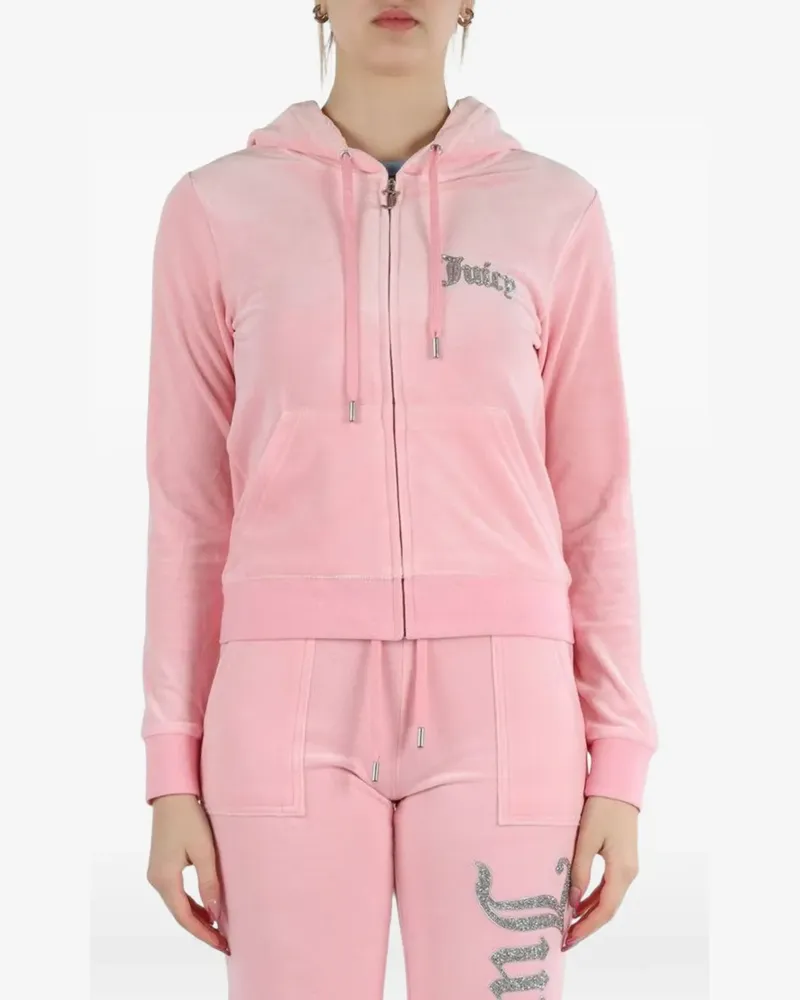 Juicy Couture Kapuzenjacke mit Strass-Logo - Rosa Rosa