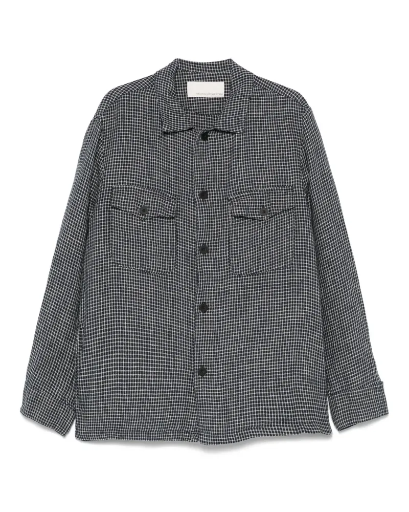 Original Vintage Style Jacke aus Leinen - Blau Blau