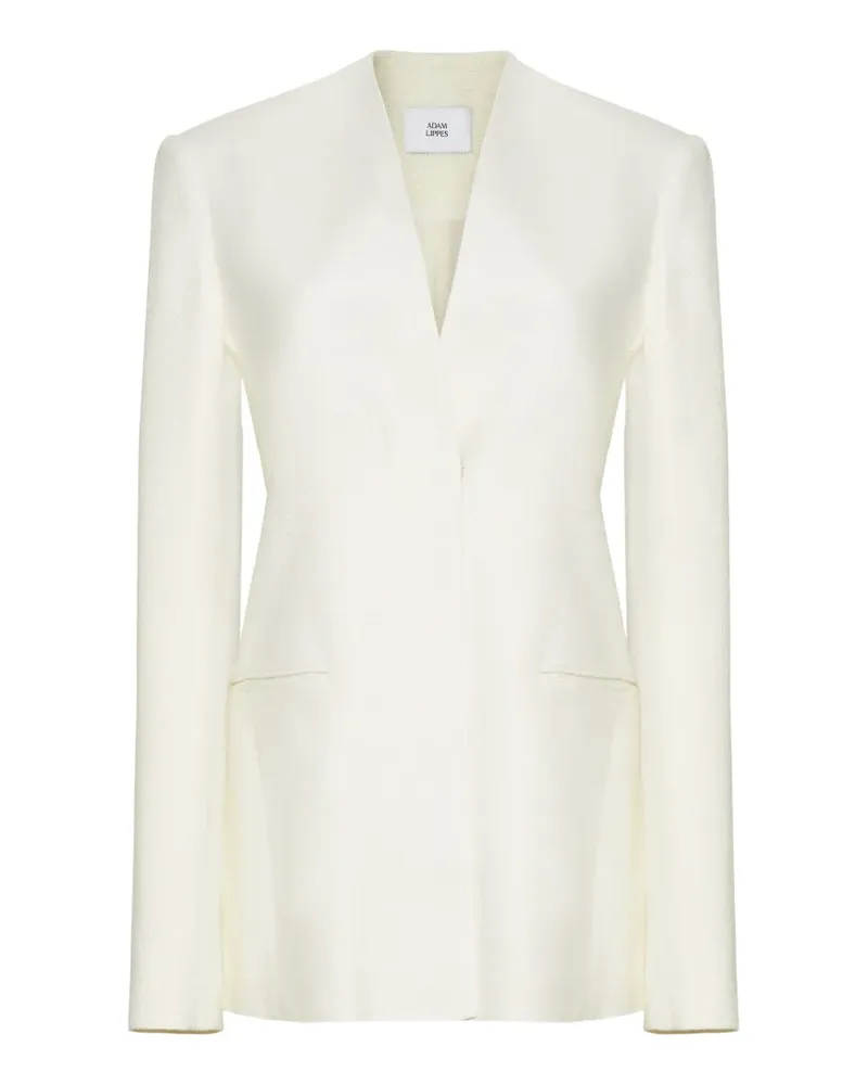 Adam Lippes Lazarus collarless jacket - Nude Nude