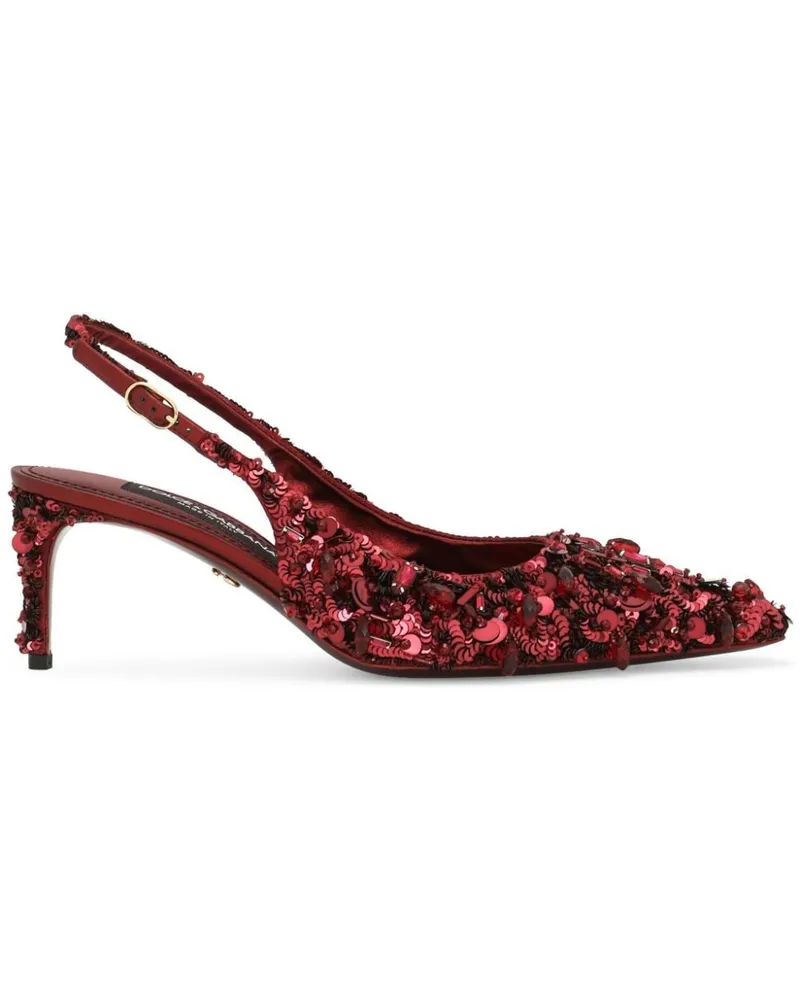 Dolce & Gabbana Slingback-Pumps mit Kristallen - Rot Rot