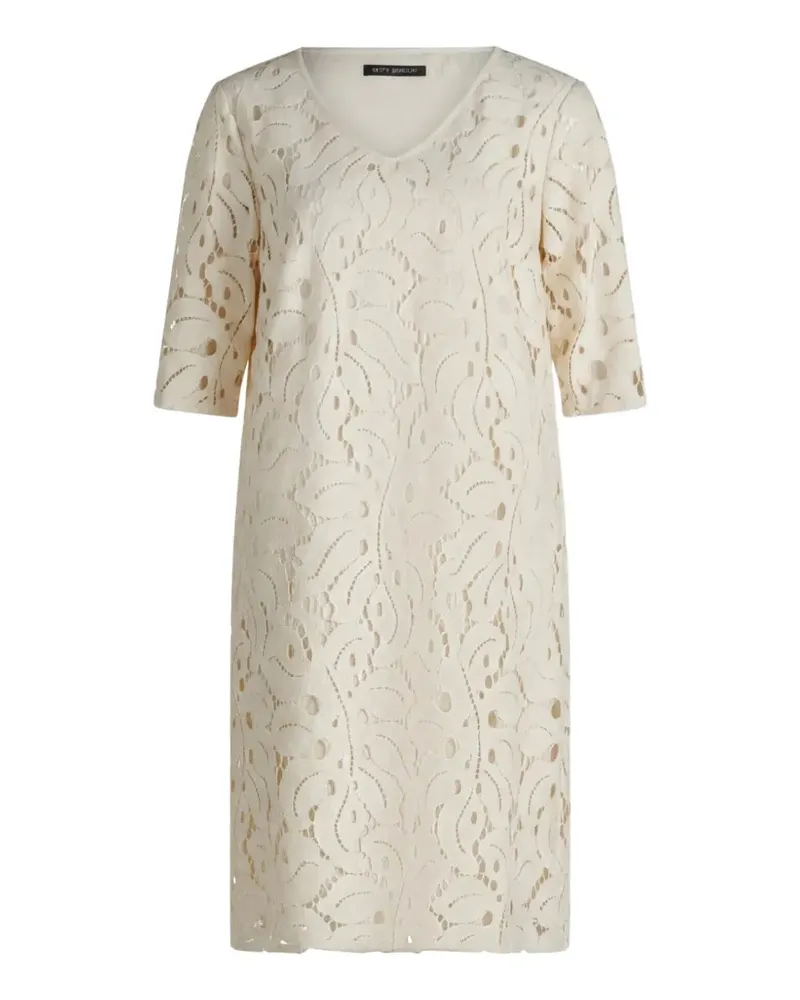 Betty Barclay leaf-lace V-neck midi dress - Nude Nude