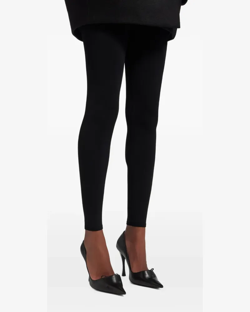 Balenciaga Gestrickte Techwear Leggings mit Logo-Stickerei - Schwarz Schwarz