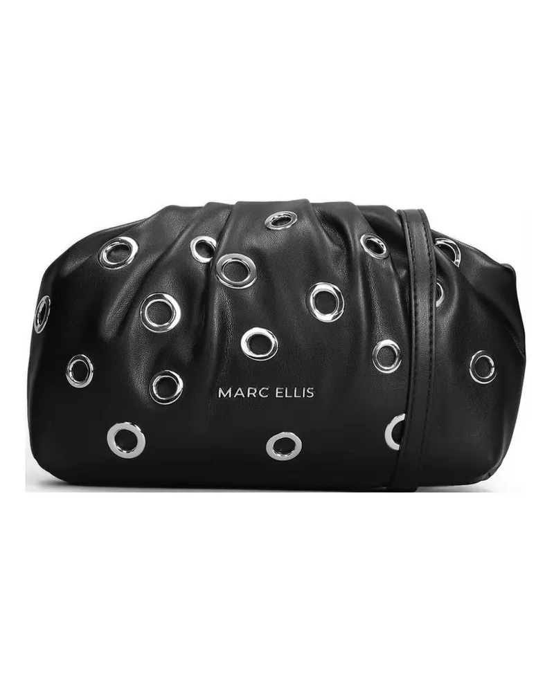MARC ELLIS Daphne Studs Schultertasche mit Ösendetail - Schwarz Schwarz