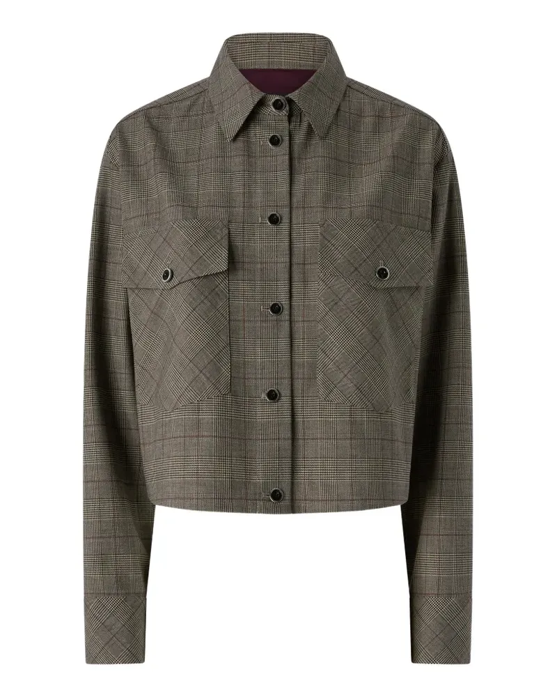 Pinko Cropped-Jacke mit Prince of Wales-Karo - Braun Braun