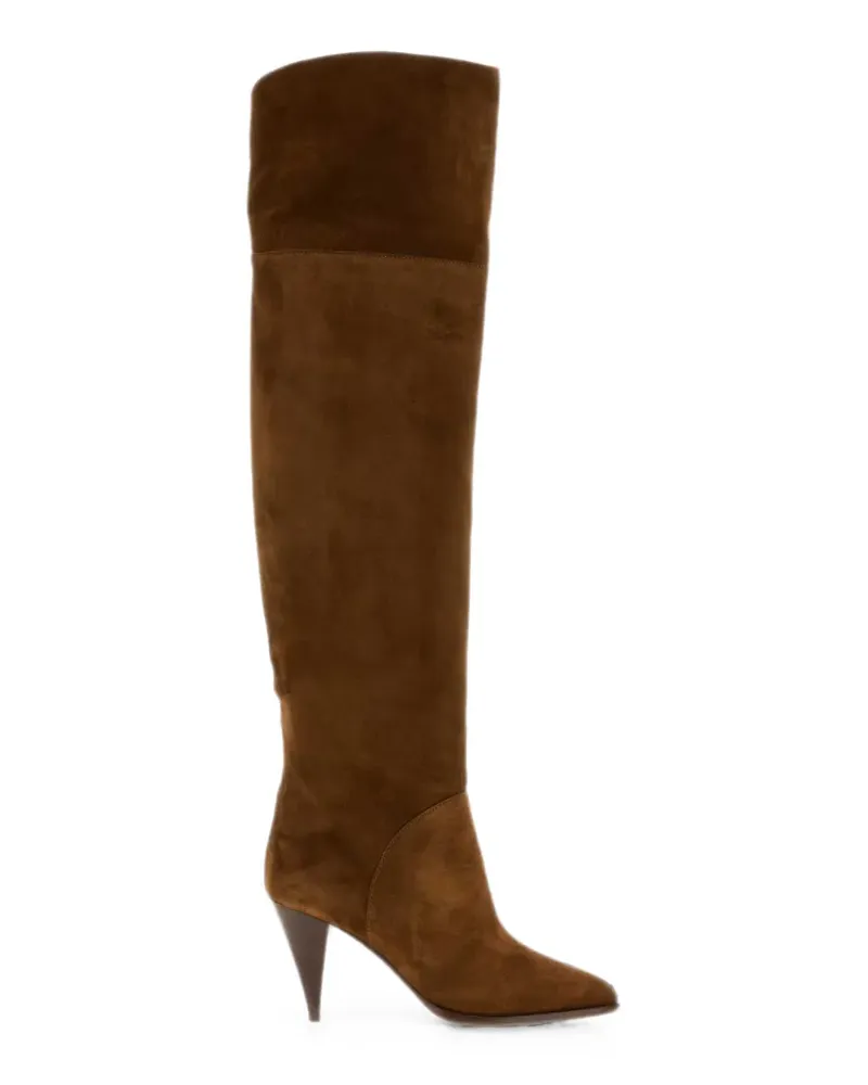 Casadei Venus Nomad cone-heel over-the-knee boots - Braun Braun