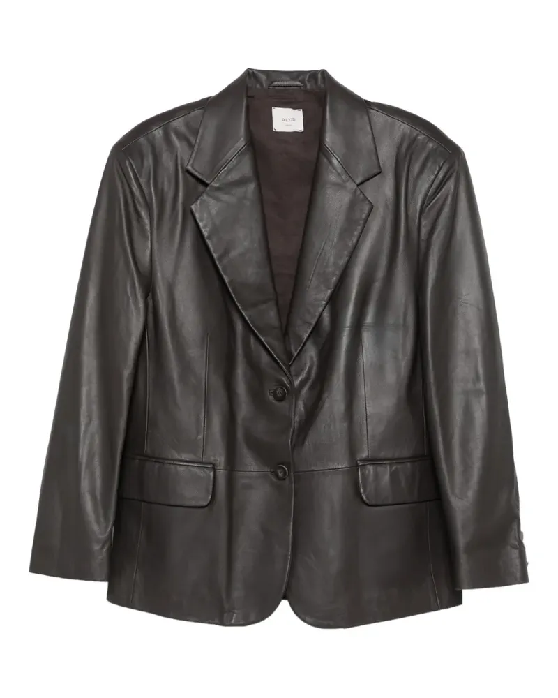 ALYSI Einreihige Lederjacke - Braun Braun