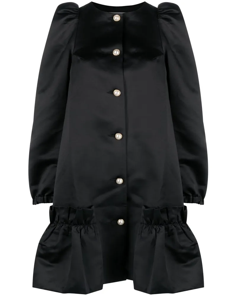SLEEPER Mystery Puff Kleid - Schwarz Schwarz