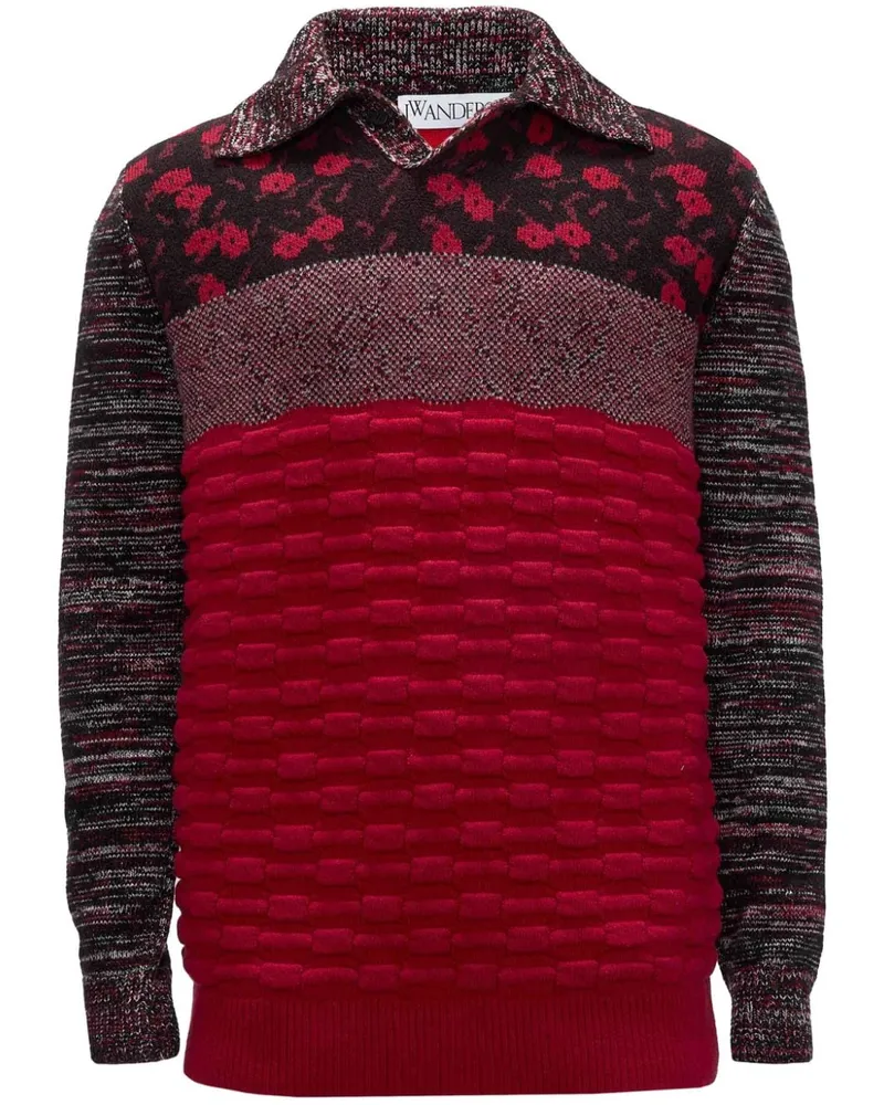 J.W.Anderson Strukturiertes Poloshirt - Rot Rot