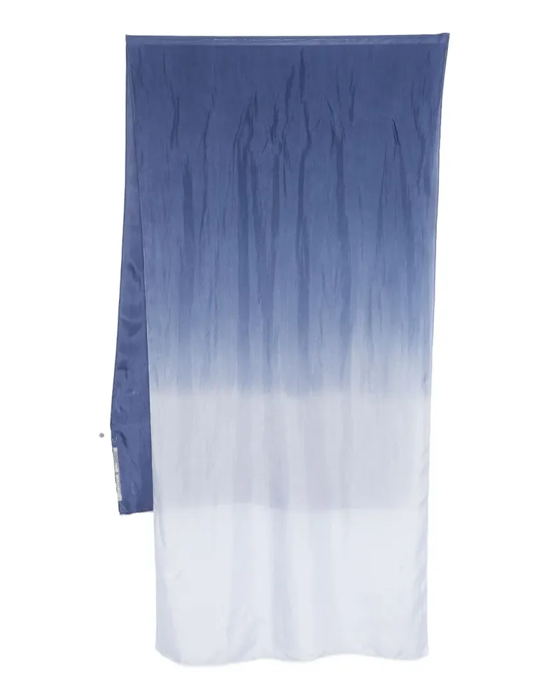 Eileen Fisher Handgefärbter Seidenschal - Blau Blau