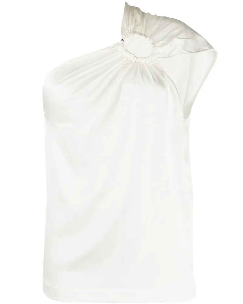 MATÉRIEL One-Shoulder-Bluse - Weiß Weiß