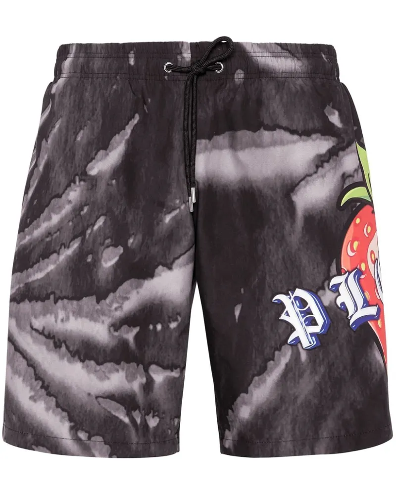 Philipp Plein Tutti Frutti Badeshorts - Schwarz Schwarz