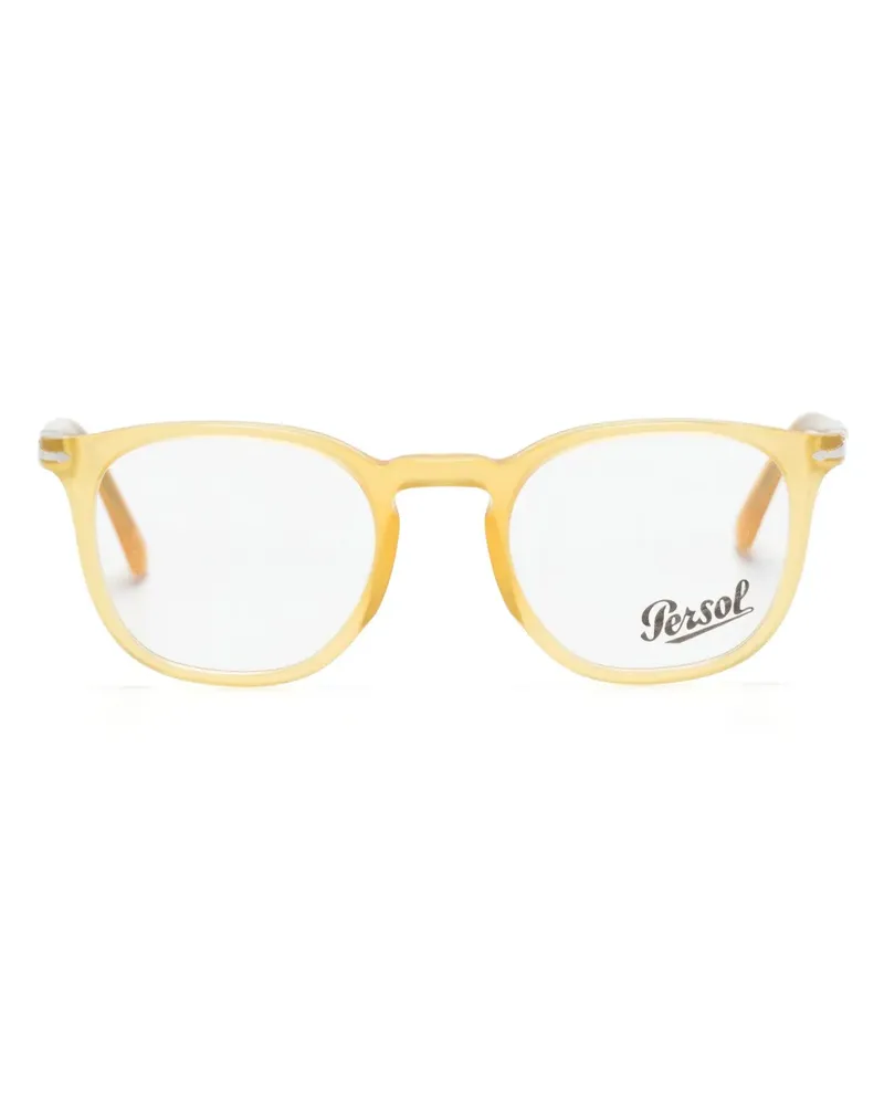 Persol Brille mit eckigem Gestell - Gelb Gelb