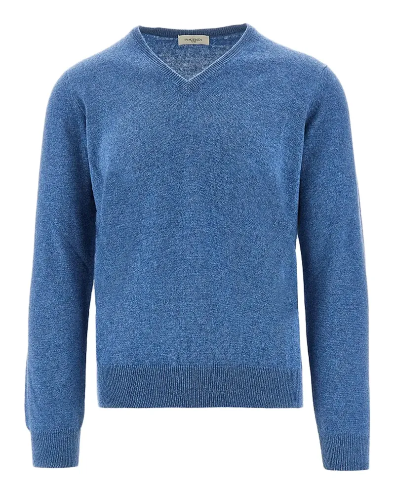 Piacenza Cashmere Pullover mit V-Ausschnitt - Blau Blau
