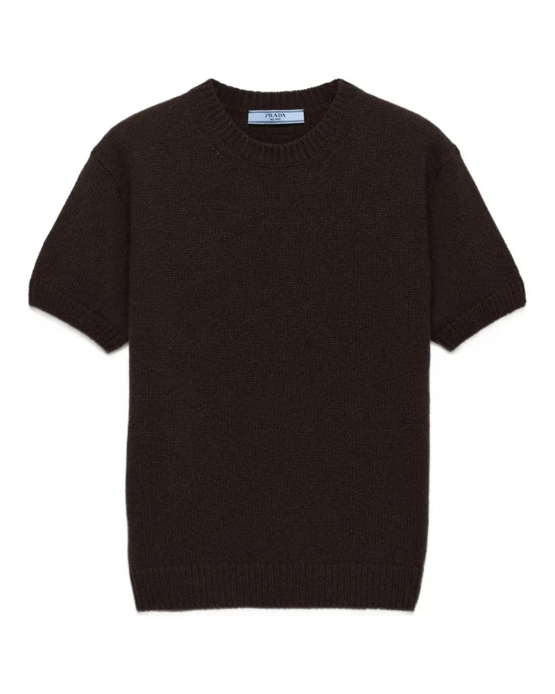 Prada Kurzärmeliger Kaschmirpullover - Braun Braun