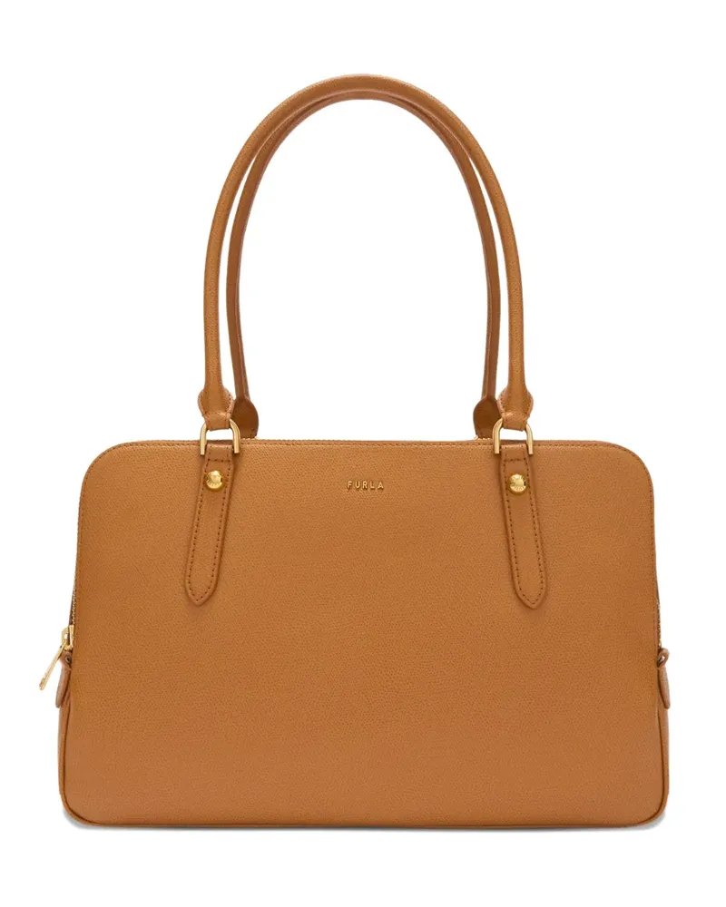 Furla Großer Tote Bag aus strukturiertem Leder - Braun Braun