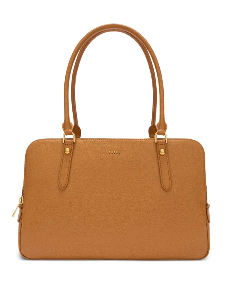 Furla Großer Tote Bag aus strukturiertem Leder - Braun Braun