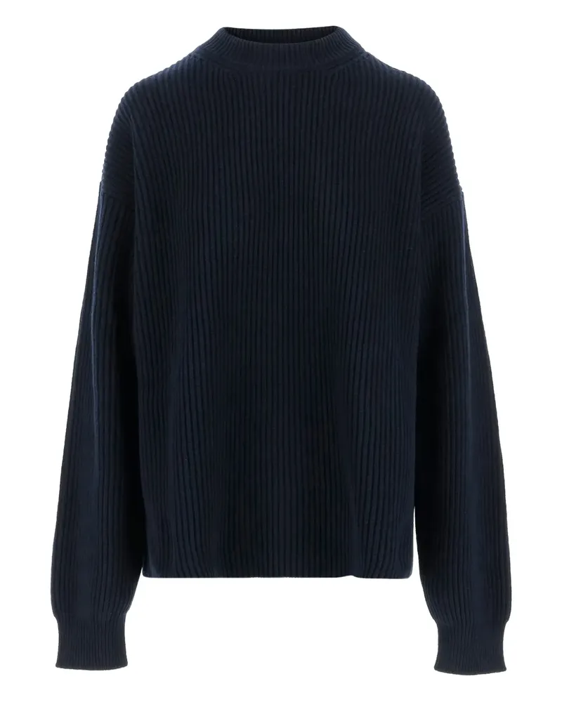 Jil Sander Gerippter Pullover - Blau Blau